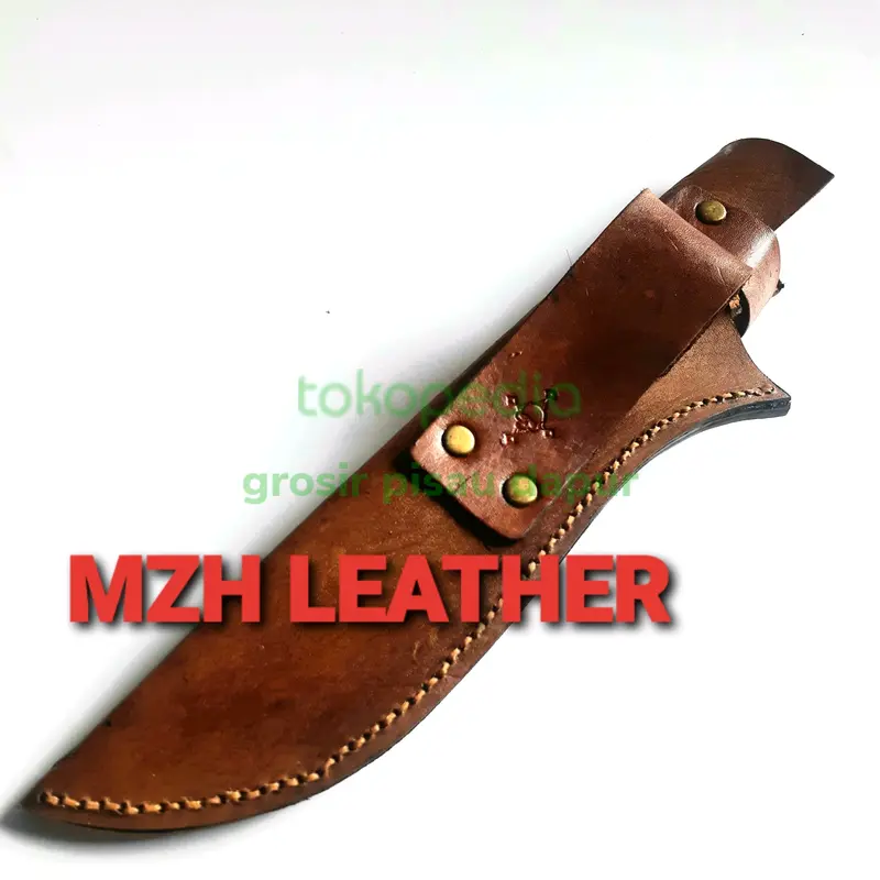 sarung pisau kulit sapi asli 7 inch 17.5 cm murah grosir Coklat Kitchenware 1