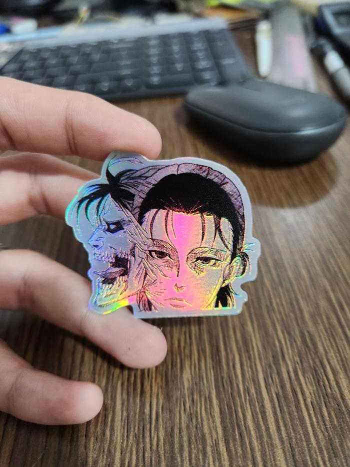 Jual Sticker Hologram Anime - PSH1491 - Attack On Titan - Levi ...