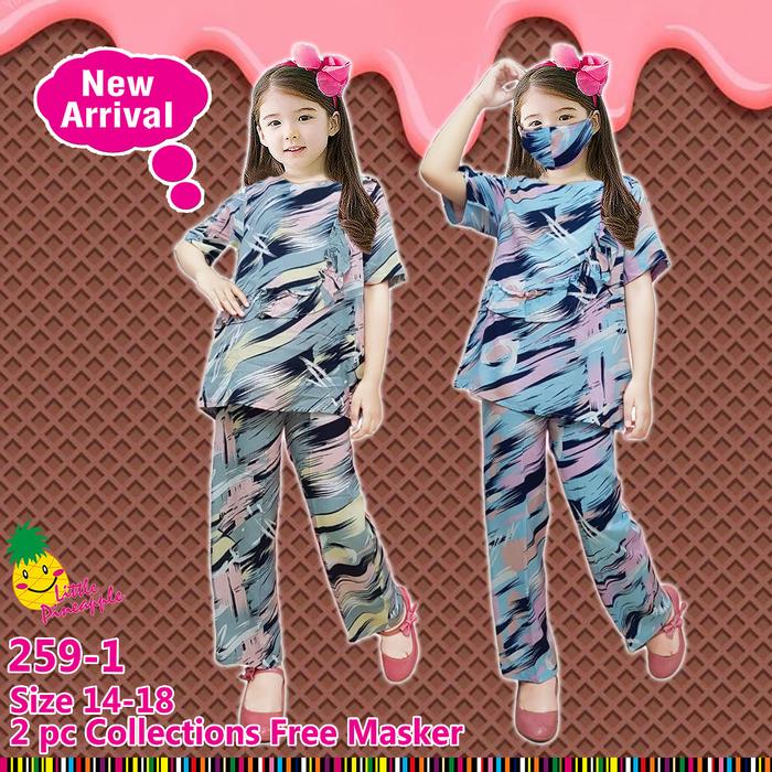 Gambar baju stelan anak perempuan by little pineapple 10 tahun dari Aurora Kids Collection Kab. Bekasi Tokopedia