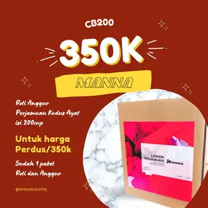 Hosti Anggur Perjamuan Kudus Manna isi 200 cup + Ayat Firman Tuhan Makanan