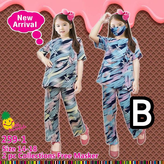 Gambar baju stelan anak perempuan by little pineapple 10 tahun dari Aurora Kids Collection Kab. Bekasi 2 Tokopedia