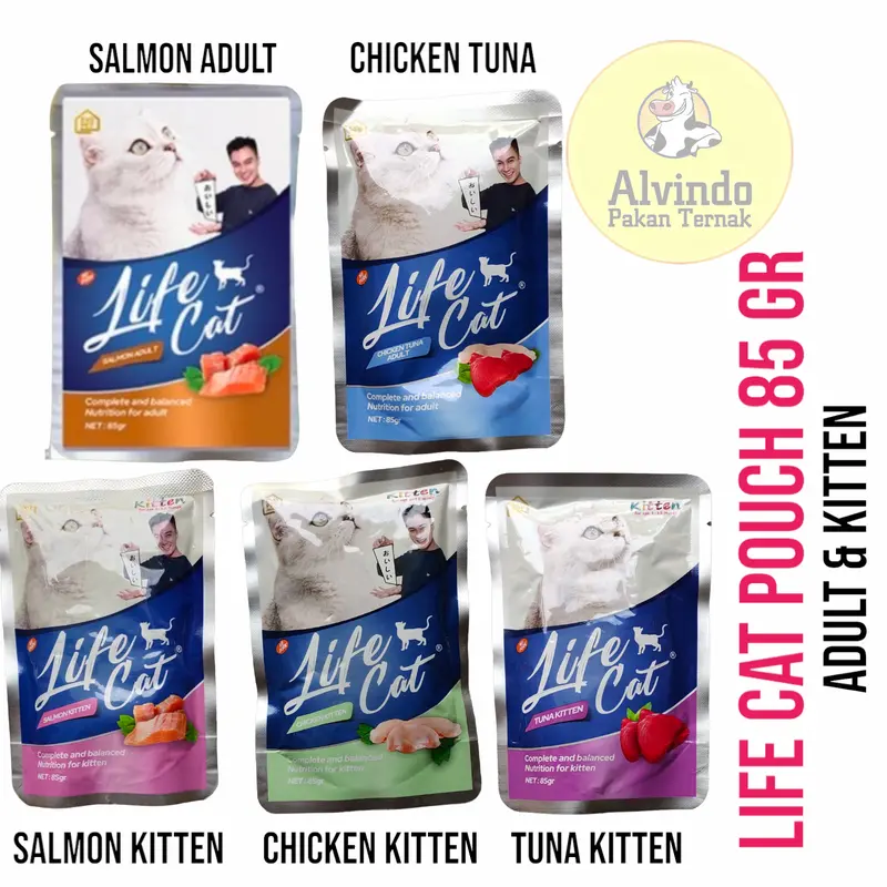 Makanan Kucing Dewasa Murah Basah LIFE CAT ADULT Pouch [85 gram] 0