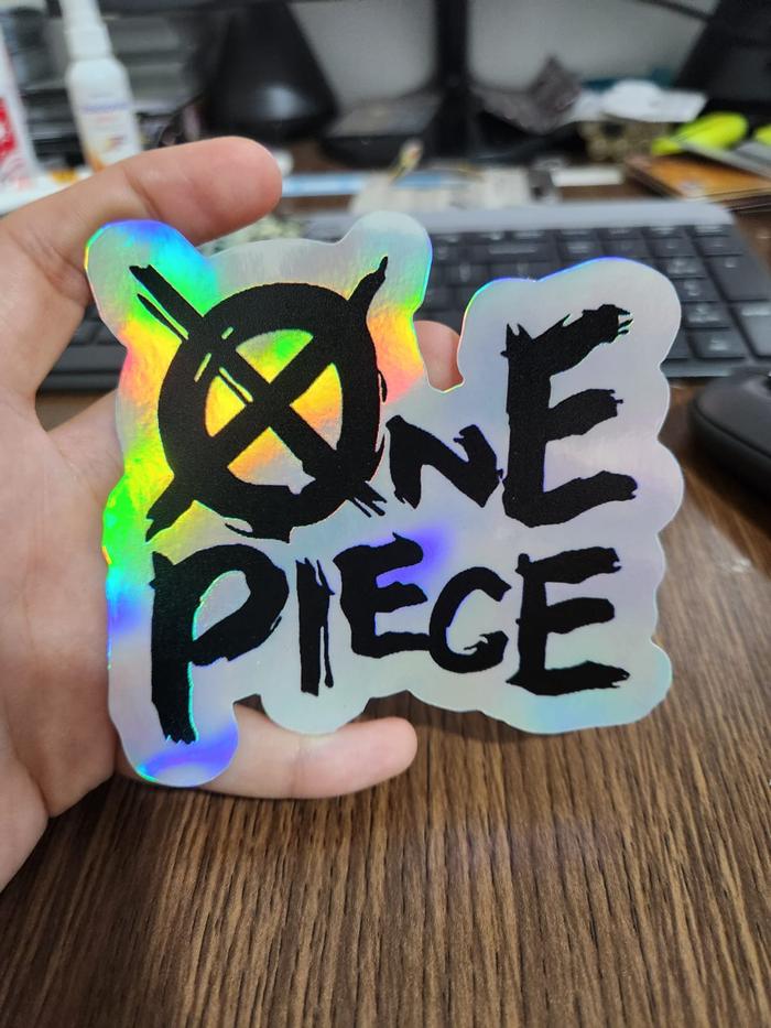 Jual Sticker Hologram Anime Besar - PSH1517 - One Piece - Logo One ...
