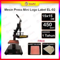 Gambar Mesin Press Sablon Kaos Mini - Heat Press Logo Label 15x15 cm Premium - HPL-01, Surabaya dari Sun Indonesia Kota Surabaya 1 Tokopedia