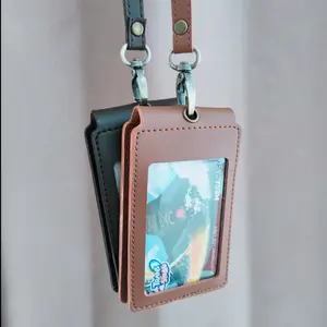 Name Tag ID Card Holder Kulit Lanyard Harga Terjangkau Berkualitas.