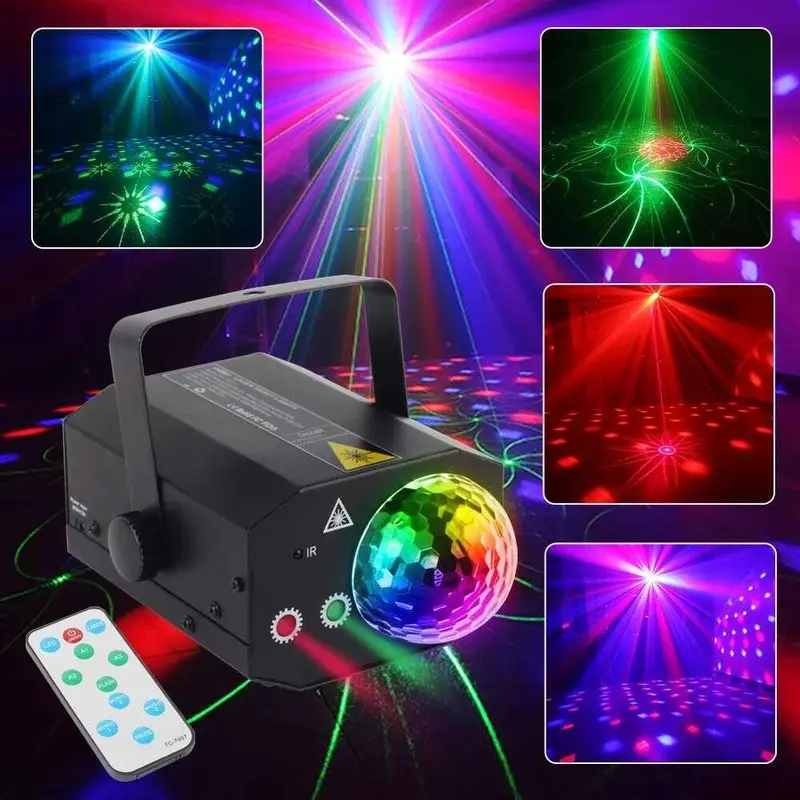 Lampu Proyektor Disco 16 Patterns 240V 10W with Remote 0