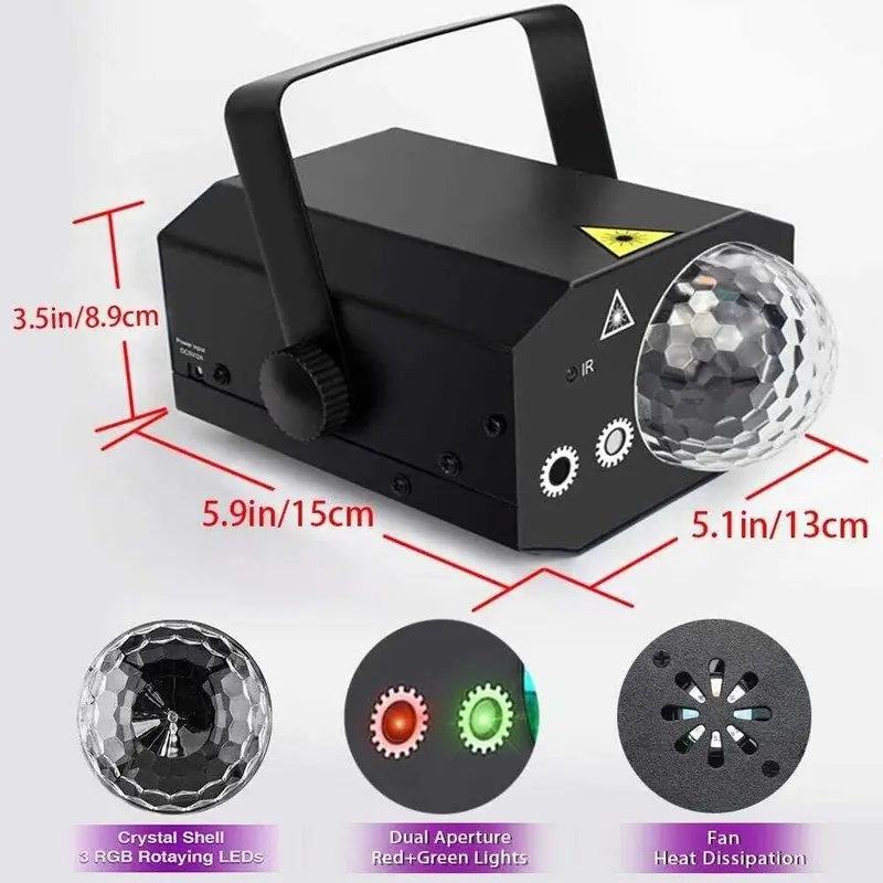 Lampu Proyektor Disco 16 Patterns 240V 10W with Remote 1