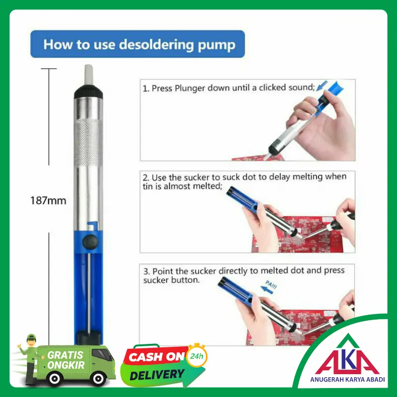 Sedotan Timah Solder Suction Tin Rods Desoldering Pump 4