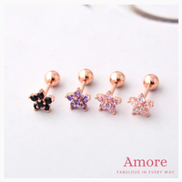 Gambar Amore Hana Titanium Anting Wanita Lapis Emas 18K Sepasang Perhiasan Earrings Stainless - White Silver dari Clairine Jewellery Kota Bandung 1 Tokopedia