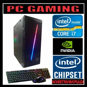 pc gaming full set core i7 feat vga 2gb keymouse tanpa layar