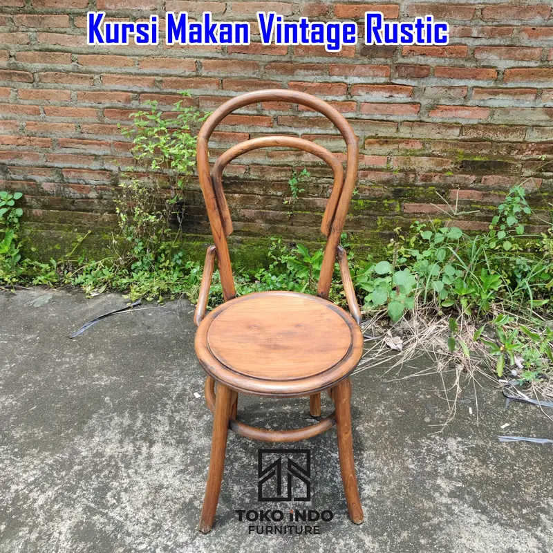 Kursi Makan Minimalis Vintage, Kursi Cafe Rustic, Kursi Cafe Antik 3