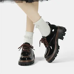 Sepatu Wanita Import Docmart Shoes Sepatu Oxford Boots Cewek Korean 88