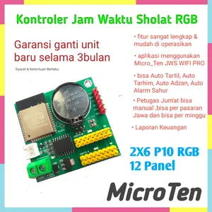 Kontroler Jam sholat JWS 2x6 P10 RGB