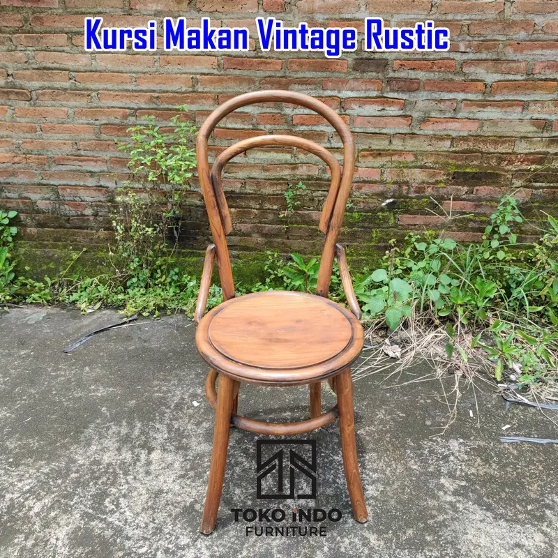 Kursi Makan Minimalis Vintage, Kursi Cafe Rustic, Kursi Cafe Antik 4