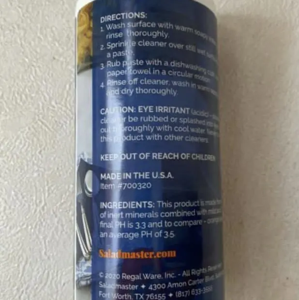 Saladmster stainless steel powder cleaner 1