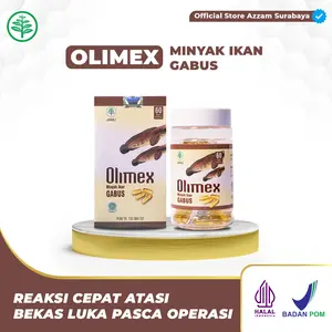 Olimex Kapsul Ekstrak Ikan Gabus Kutuk Original 500 mg - Kandungan Protein Tinggi untuk Penyembuhan Luka & Pertumbuhan Sel Kulit - Halal & BPOM
