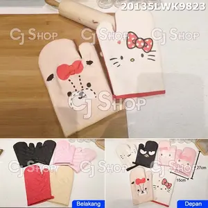 Sarung tangan oven Hello Kitty My Melody Badtzmaru 20135 20136 20137