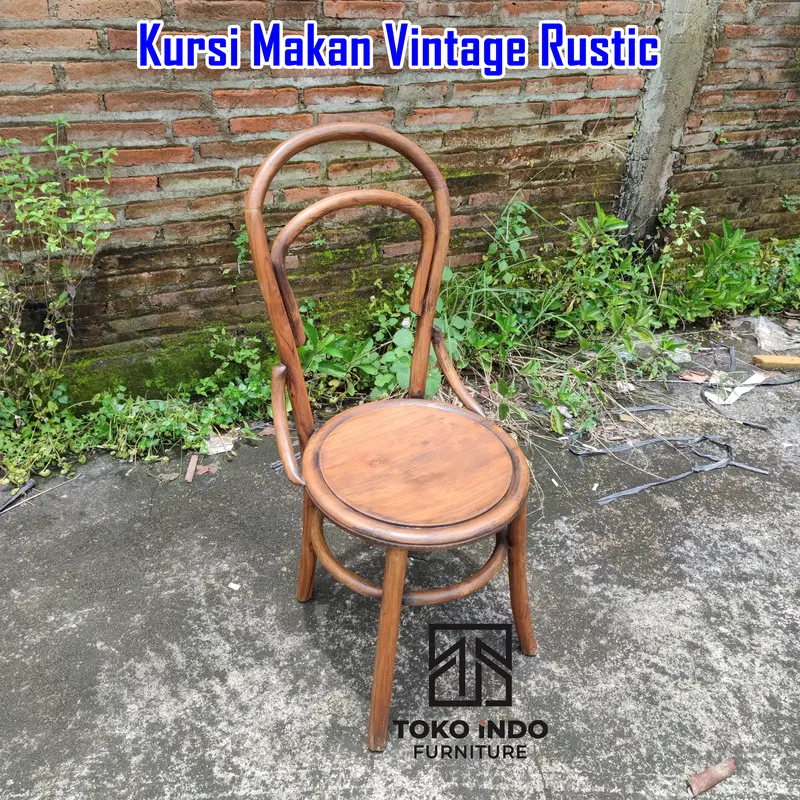 Kursi Makan Minimalis Vintage, Kursi Cafe Rustic, Kursi Cafe Antik 0