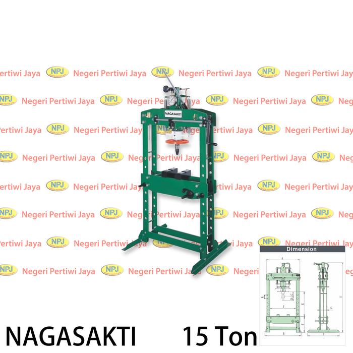 Gambar Nagasakti Hydraulic Press 15 Ton - Mesin Alat Press Hidrolik 15T dari negeripertiwijaya Kota Administrasi Jakarta Barat Tokopedia
