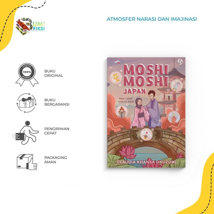 Gambar Buku Novel - Moshi Moshi Japan - Gagasmedia - Claudia Khansa Okuzumi dari bumifiksijakarta Jakarta Selatan Tokopedia