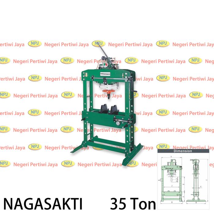 Gambar Nagasakti Hydraulic Press 35 Ton - Mesin Alat Press Hidrolik 35T dari negeripertiwijaya Kota Administrasi Jakarta Barat Tokopedia