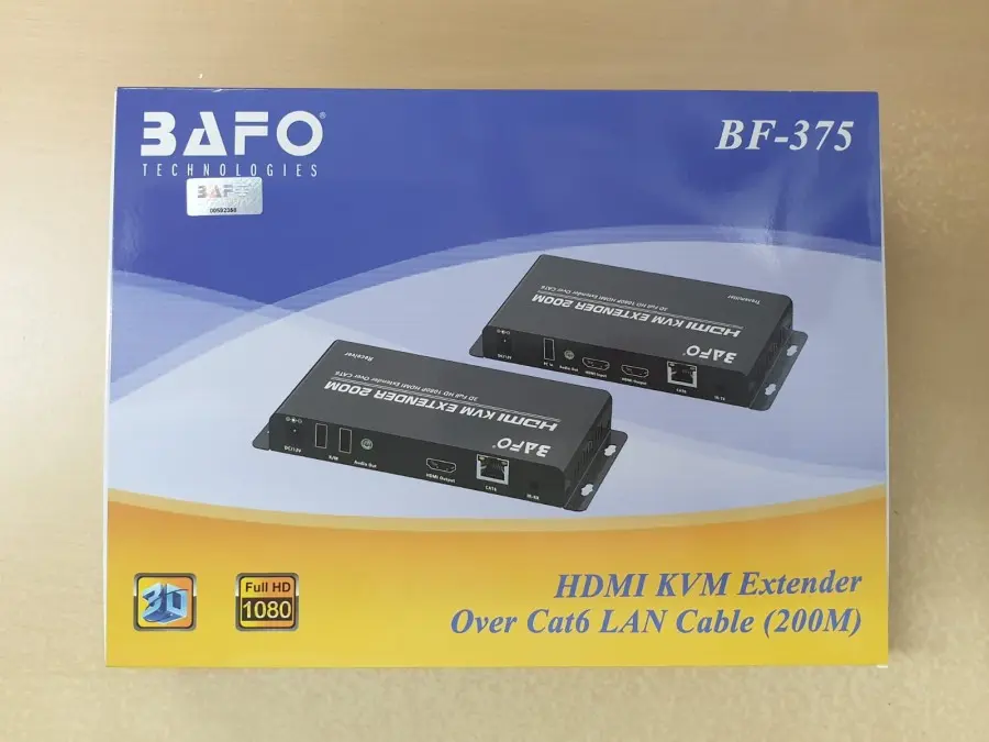 BAFO BF-375 HDMI KVM Extender Cat6 Via UTP 200M Bafo BF375 200 Meter