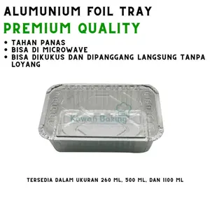 ALUMINIUM FOIL TRAY CUP SIZE 500 ML ISI 10 PCS - CUP MACARONI LASAGNA