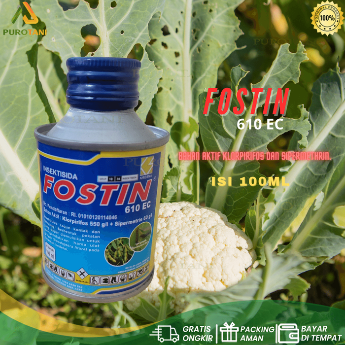 Gambar Insektisida Pembasmi ulat Fostin 610 EC 100 Ml dari PUROTANI.ID Kab. Purworejo Tokopedia
