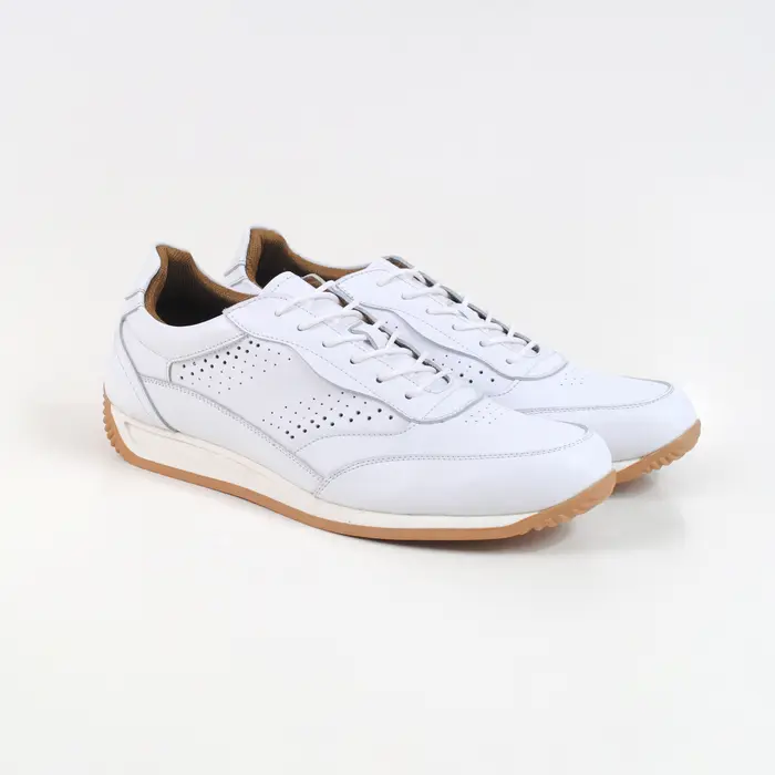Gambar Sepatu Kulit VOLVE RAZE WHITE Running Shoes Sneakers Putih Kulit Asli - Putih, 44 dari Volve Project Kab. Bandung 5 Tokopedia