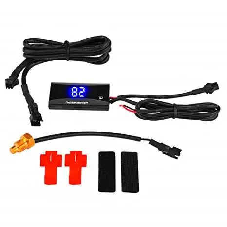 Termometer LCD Digital Pengukur Suhu Air Radiator Ke Mesin Motor