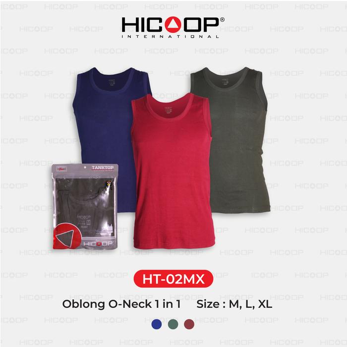 Gambar Kaos Dalam Singlet Pria Hicoop 1 Pcs Tanktop Premium Cotton HT-02MX Bahan Nyaman Adem - M, NAVY dari Hicoop Kota Administrasi Jakarta Barat Tokopedia