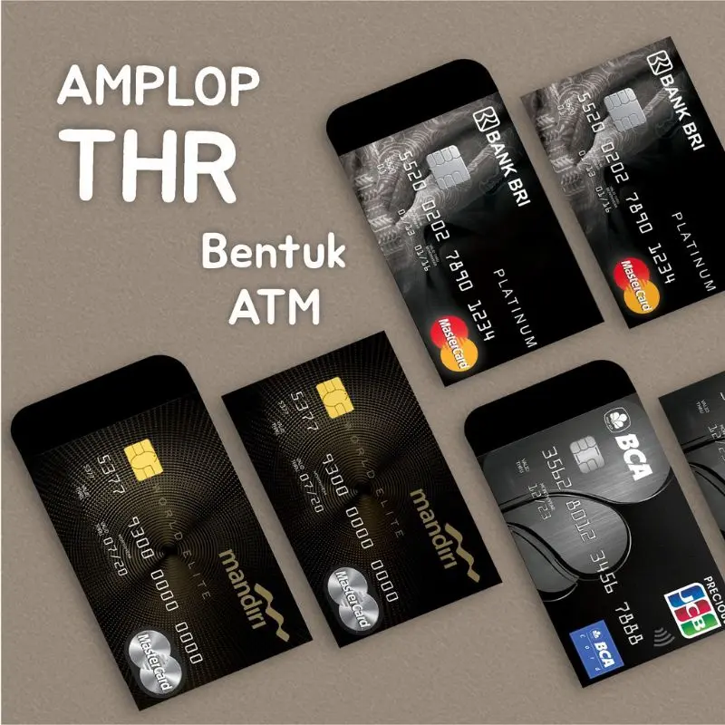 TERMURAH! Amplop THR Bentuk ATM Isi 10 0