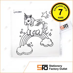 DIY Kanvas Lukis 30 x 30 cm - Template Paint for Kids Gift Box