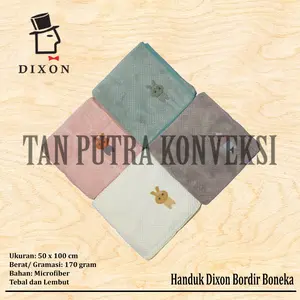 Handuk Mandi/ Baby Microfiber Kecil Lembut Halus Dixon 50x100cm Bordir Boneka
