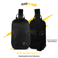 Gambar ANT PROJECT - Tas Selempang Pria GOSWELL Hitam - Tas Shoulder Bag dari ANT Project Kota Bandung 1 Tokopedia