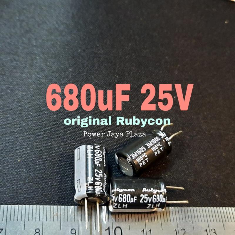 Elco 680uF 25V 105C original Rubycon ZLH series - Shop | Tokopedia