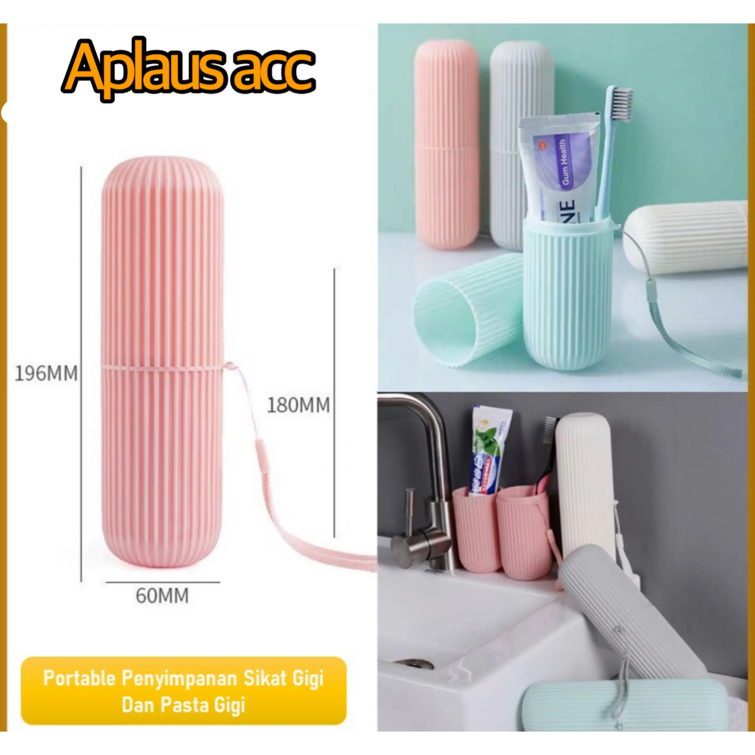 Tempat Sikat Gigi Odol Tabung Polos Traveling Big Toothbrush Serbaguna