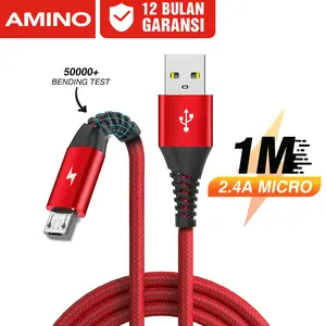 AMINO Micro USB Cable Universal Android Kabel 2.4A Data Fast Charging