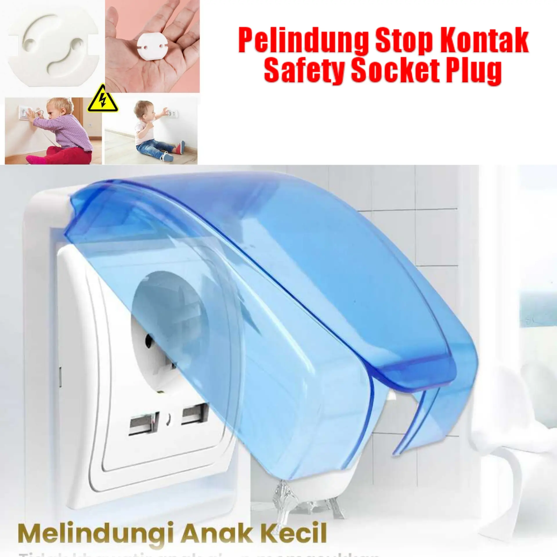 Pelindung Stop Kontak Cover Pengaman Tutup Colokan Listrik Untuk Anak