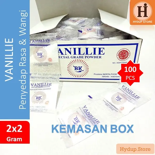 Vanillie | Vanili Special Grade Powder Satuan & Box isi 100 Pcs @ 2 Gr