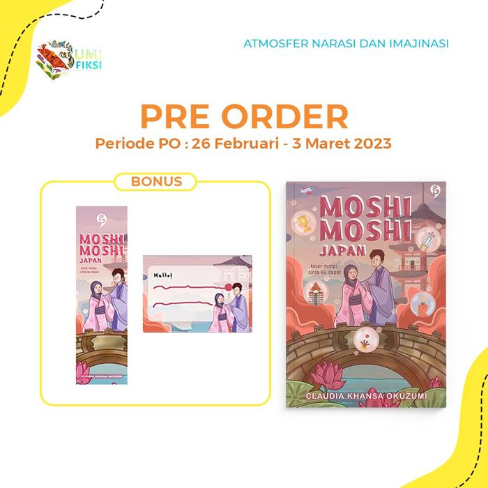 Gambar Pre Order - Buku MOSHI MOSHI JAPAN - By Claudia Khansa Okuzumi dari Bumifiksimedan001 Kota Medan Tokopedia
