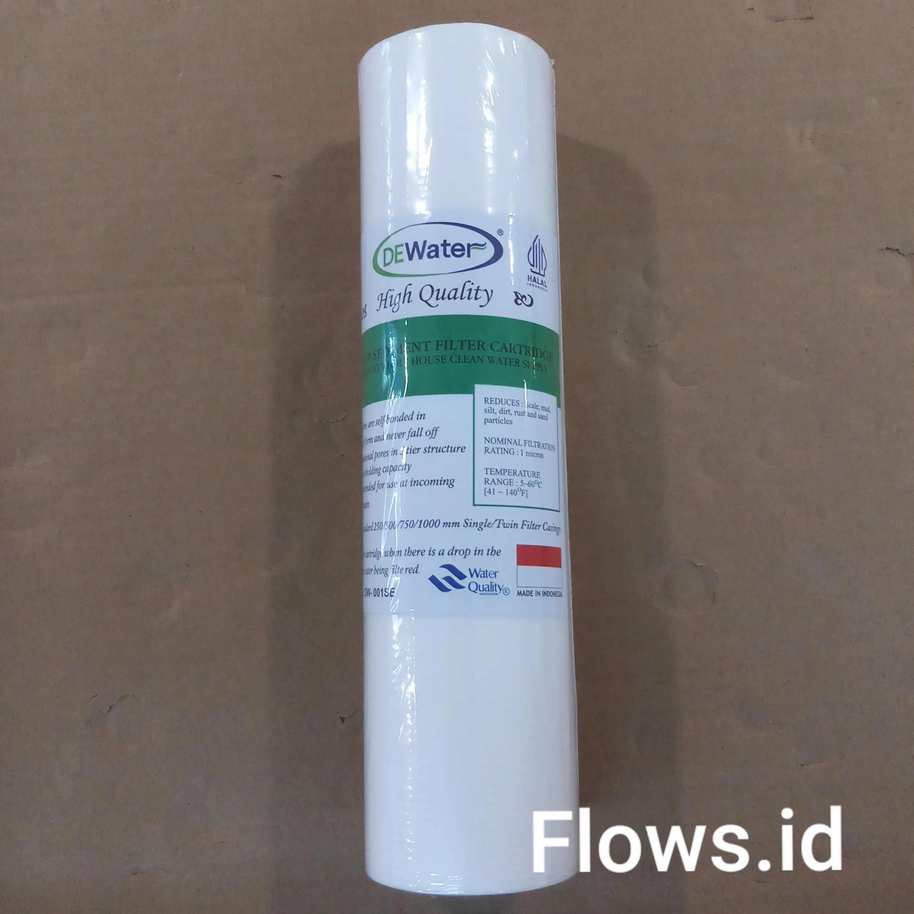 Cartridge De Water 01 Micron 10" Inch Filter Air / Spoon DeWater 1 Micron Filter Air Sedimen RO