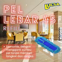Gambar Pel Lebar 45cm Refill Pel Sapu Lantai Lobby Dust Mop Lucsa LM-1509 - Biru Muda dari TCHOME TOKOPEDIA Kota Administrasi Jakarta Utara 1 Tokopedia