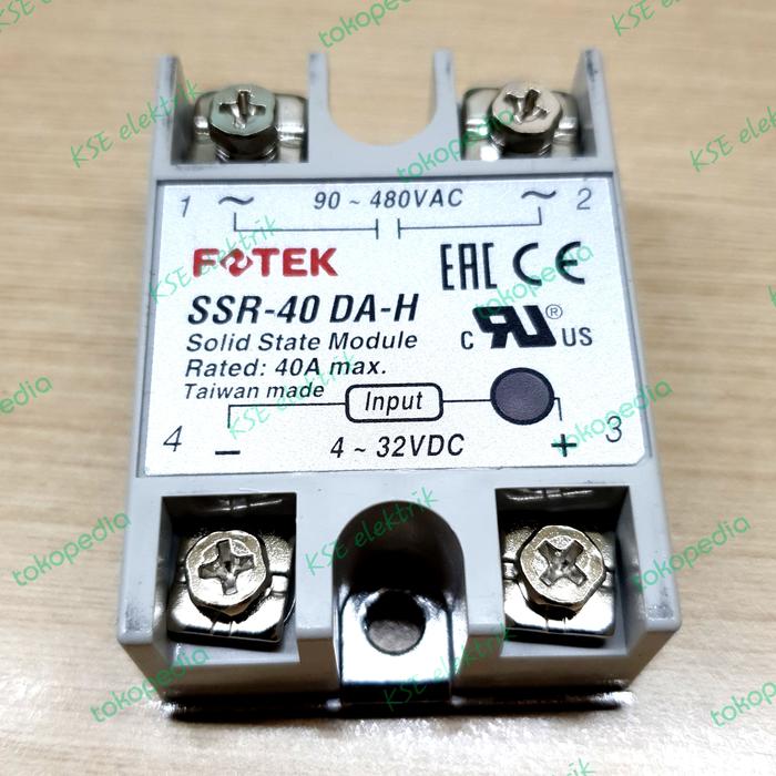 SSR-40DA-H Halbleiterrelais 40A – 3-32V DC Eingang, 90-480V AC Ausgang – Berührungsloser Schalter Für Automatisierung