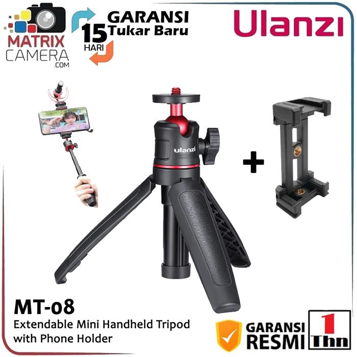 Gambar Ulanzi MT-08 Extendable Mini Tripod with Phone Holder for Smartphone dari Matrix Camera Kota Administrasi Jakarta Barat Tokopedia