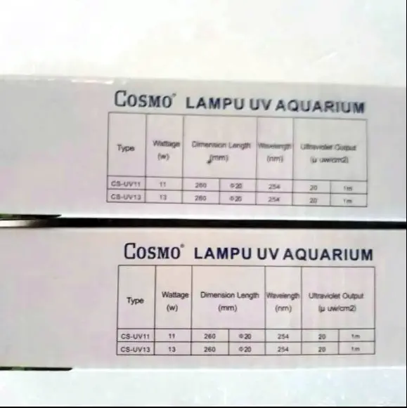 Lampu UV Anti Lumut Jamur Alga CSUV UVC Cosmo Ultra Violet Sterilizer 3