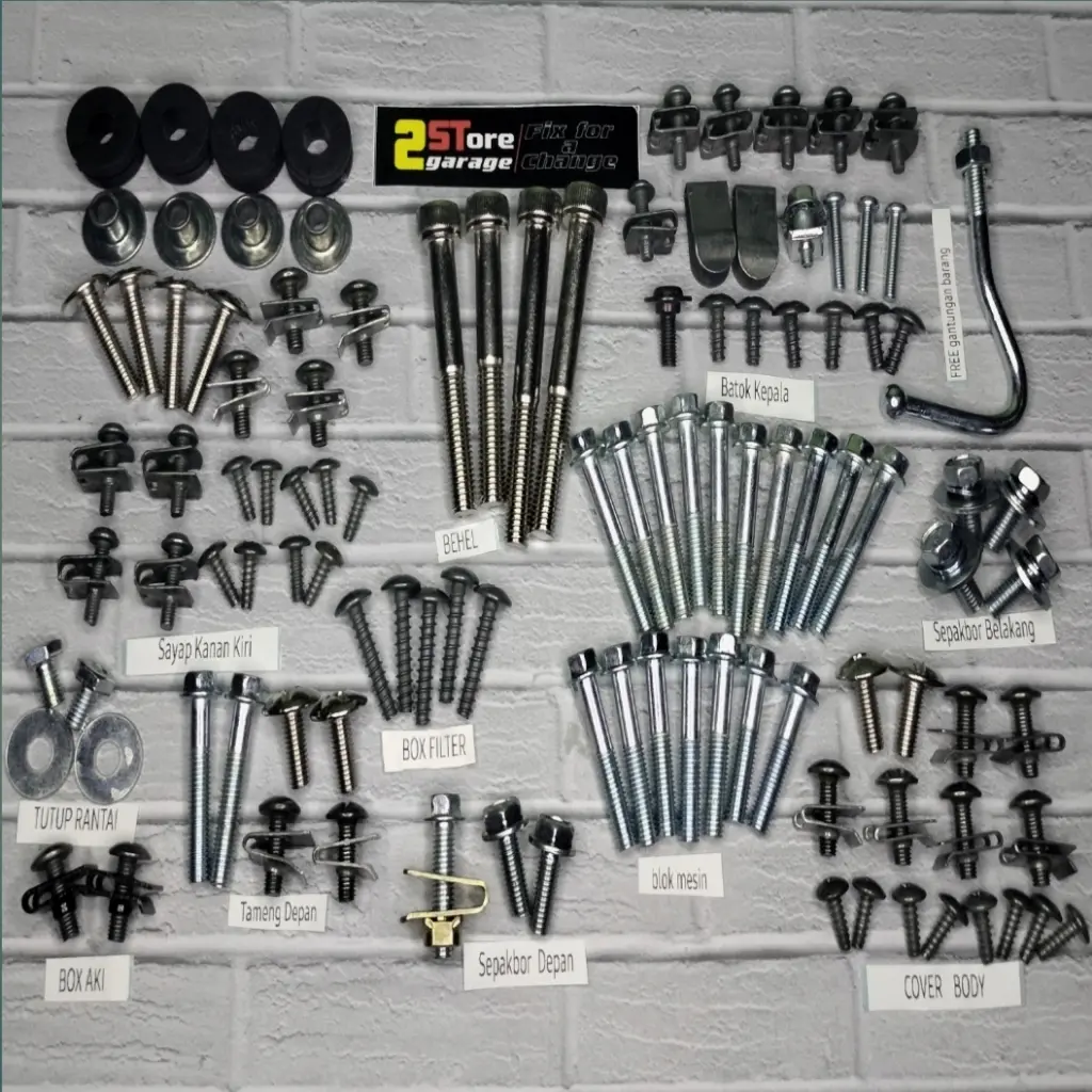 Baut Body Lengkap Honda Kharisma Fullset/Baud Fullbody Karisma X 125