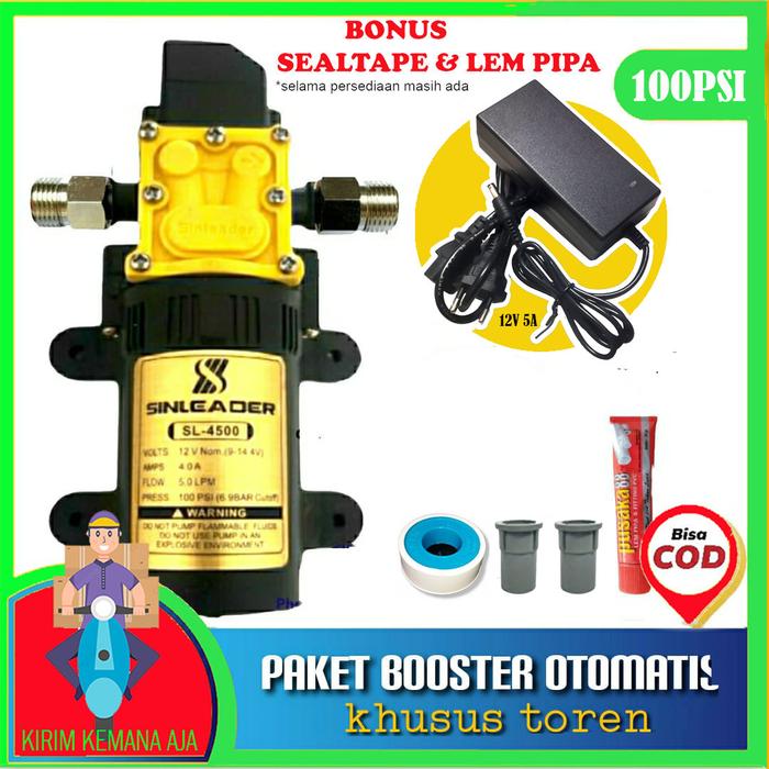 Gambar paket pompa booster khusus toren - sinleader 100psi otomatis cut off dari ArtmanCorp Kab. Bogor Tokopedia