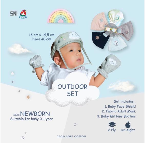 Face Shield Bayi Baru Lahir Newborn Faceshield - ELAELI - ABU
