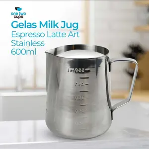 One Two Cups Gelas Takaran Milk Jug Kopi Espresso Latte Art Stainless